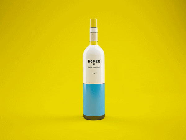 Homer Simpson se transforma en una botella de vino