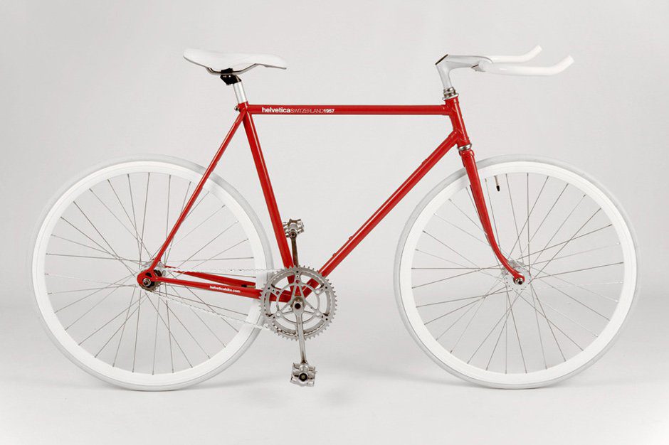 Bicicleta inspirada en la tipografía Helvética