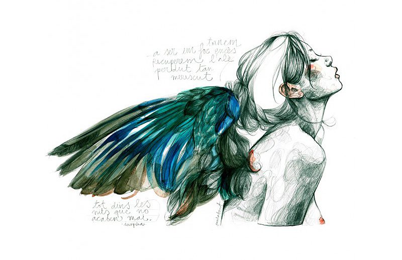 Ilustración de Paula Bonet titulada "Les nits que no acaben mai"