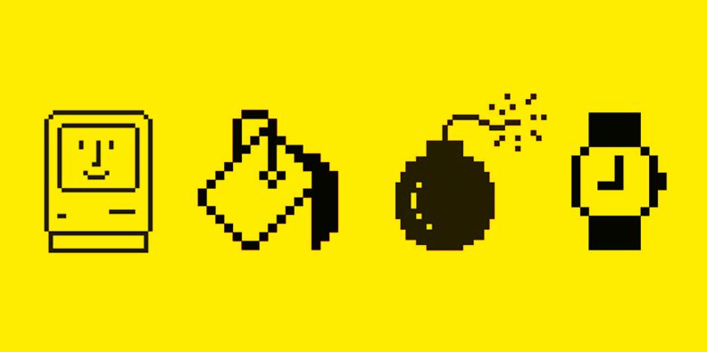 Algunos de los iconos más representativos creados por Susan Kare