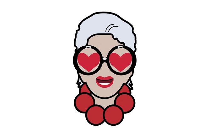 La cadena de tiendas Macy's ha creado los emojis inspirados en el icono de moda Iris Apfel