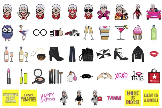 La propia Iris Apfel desconocía la existencia de los emojis hasta que crearon los suyos propios.