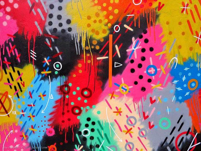 Graffiti del artista Sixeart