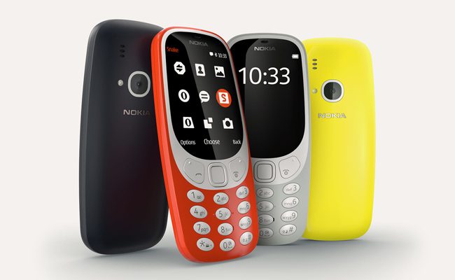 El Nokia 3310 está disponible en cuatro colores. El Nokia 3310 está disponible en cuatro colores.