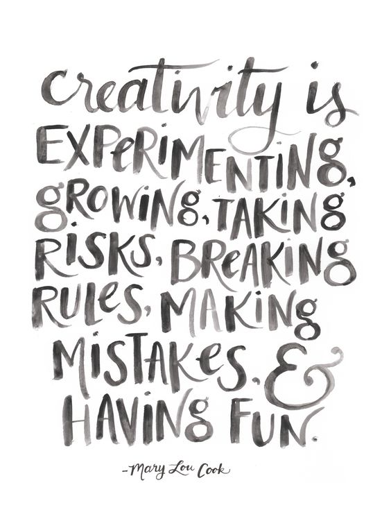 Lettering sobre qué es la creatividad.