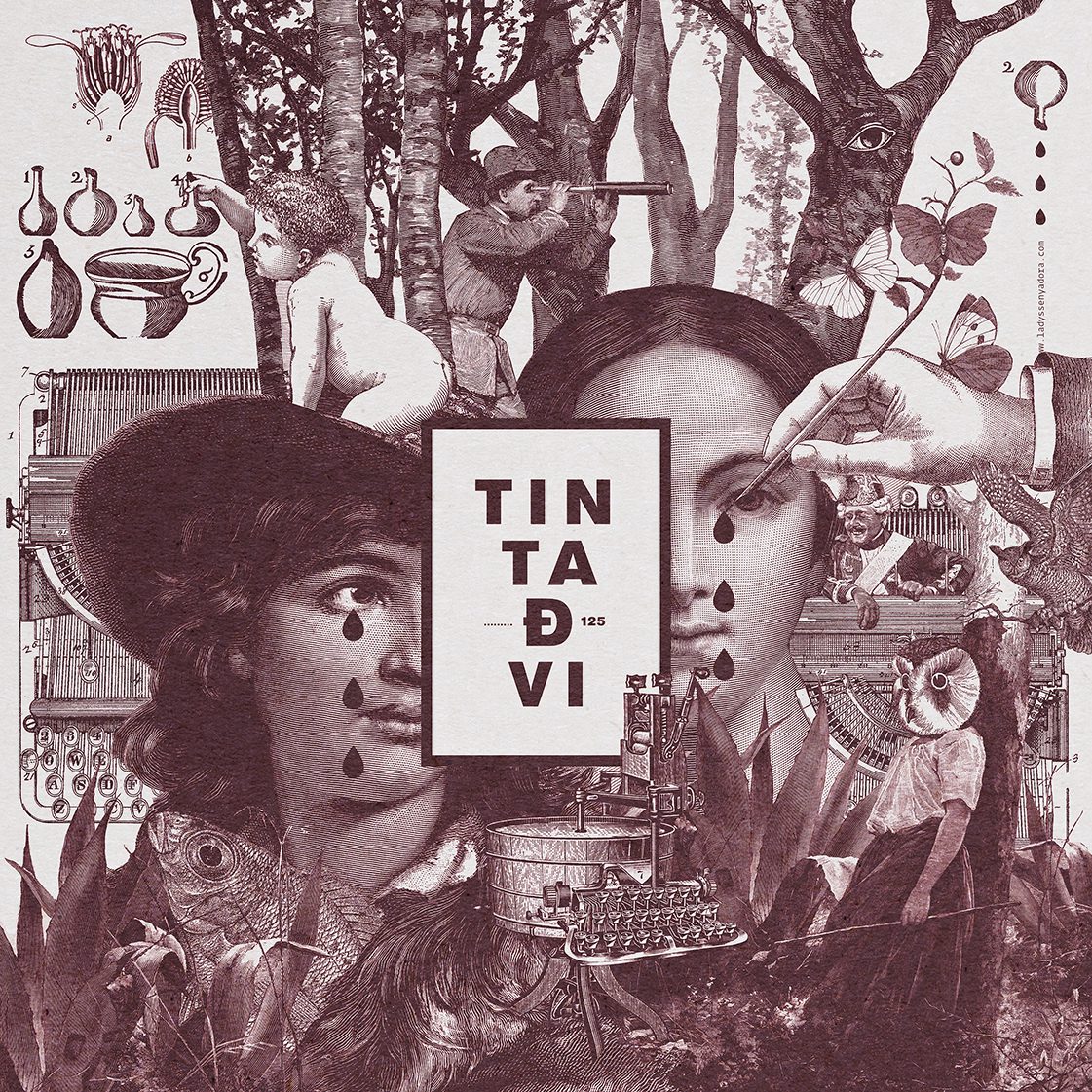 Diseño gráfico de grabado para el proyecto Tinta de VI de Ladyssenyadora.