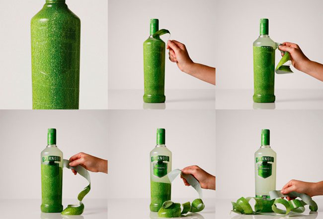 Diseño de packaging con experiencia para el usuario para la marca Smirnoff.