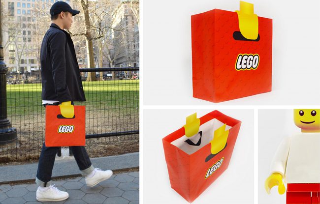 Packaging diseñado para la nueva bolsa de Lego
