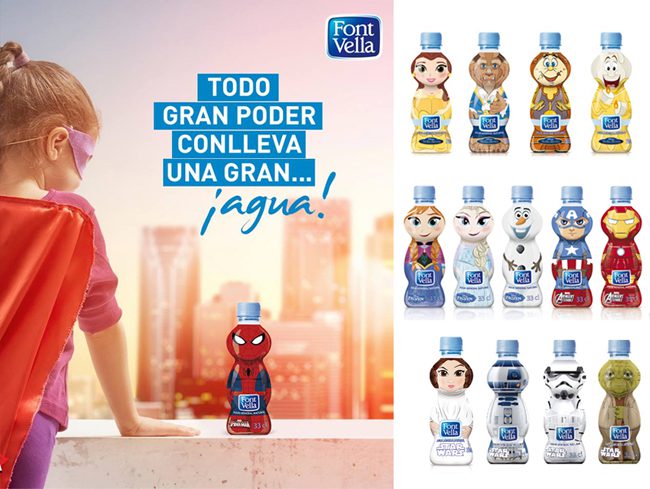Packaging para botella Font Vella Kids
