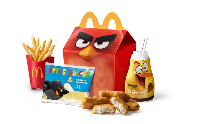 Marketing packaging McDonalds Angry Birds