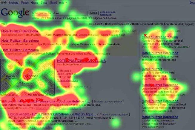 Los mapas de calor muestran dónde se fija la vista de los usuarios con más frecuencia y nos ayudan a generar un diseño web óptimo.