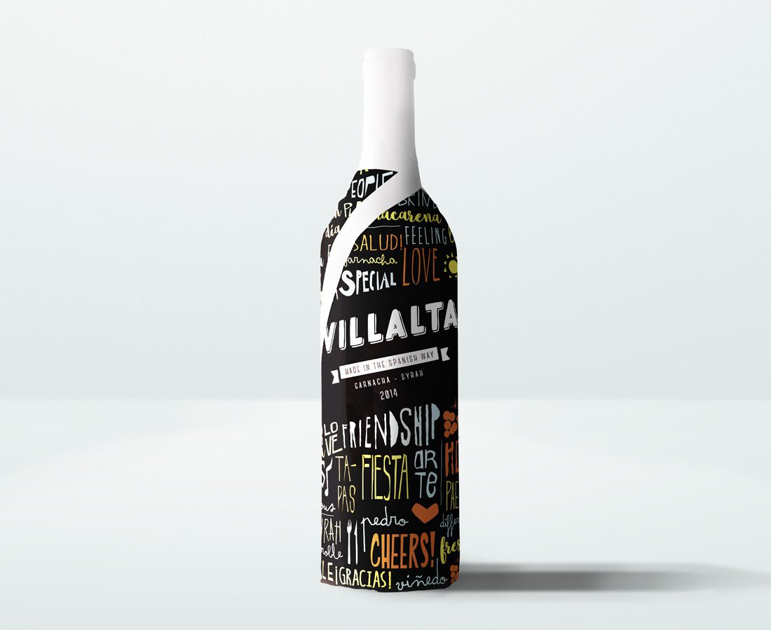 Botella de vino Villalta