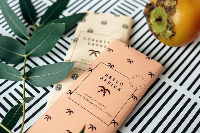 Packaging de chocolate de Hello Africa