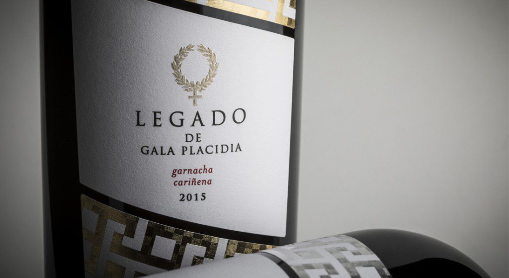 Diseño de etiqueta de vino Gala Placida